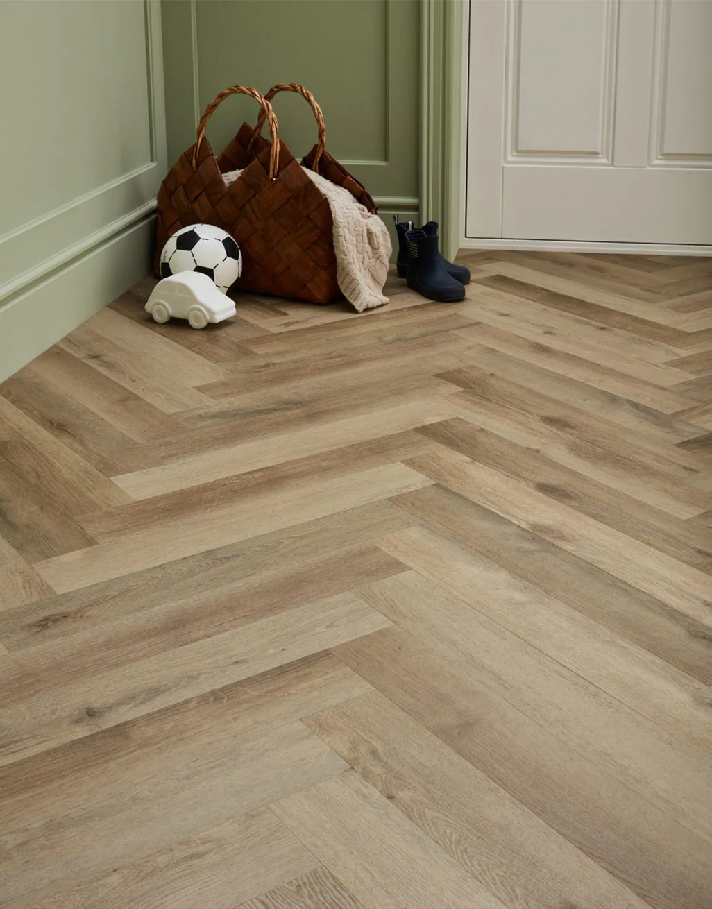 Asenso Artisan Herringbone - Light Vanilla Oak