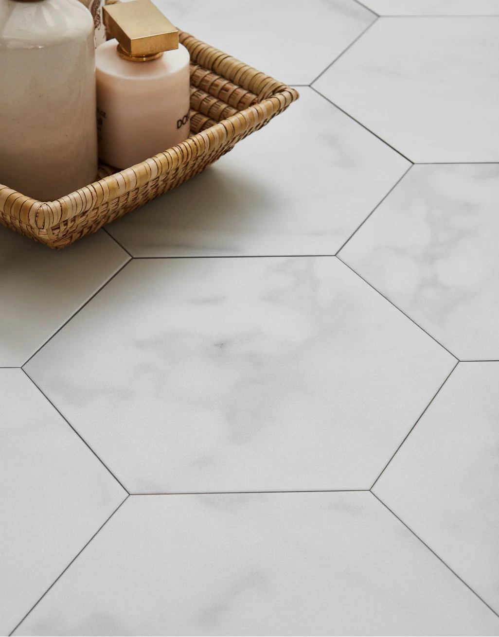 Asenso Aurora Hex Tile - Carrara Marble - Image 2