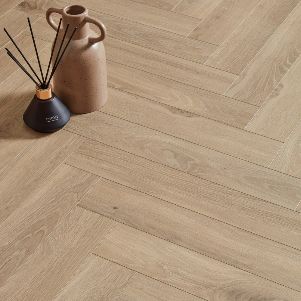 Berry Alloc Thirlmere Herringbone 8mm Laminate Flooring -Spring Tide - Image 2