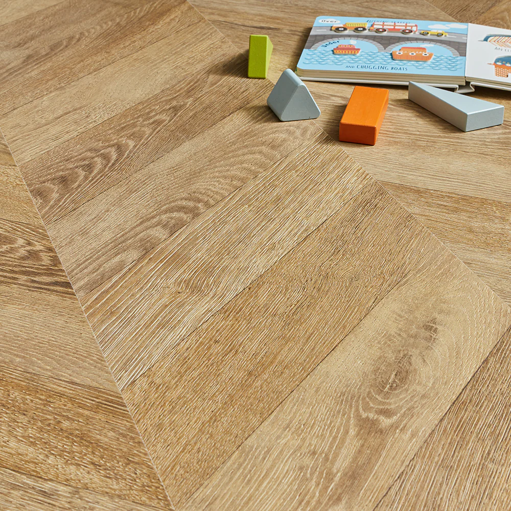 Faus Seathwaite 8mm Laminate Waterproof Chevron Flooring - Boho Oak - Image 3