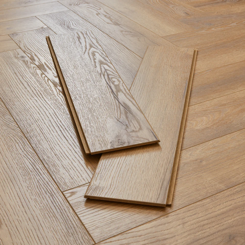 Kronotex Grasmere Herringbone 8mm Laminate Flooring - Bright Natural Oak - Image 4