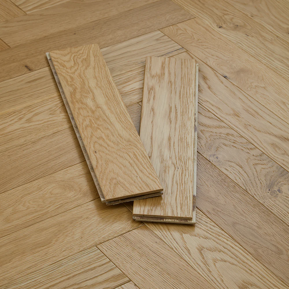 Nordic Herringbone 12mm Engineered Wood Flooring - Brushed Lacquer - Image 4
