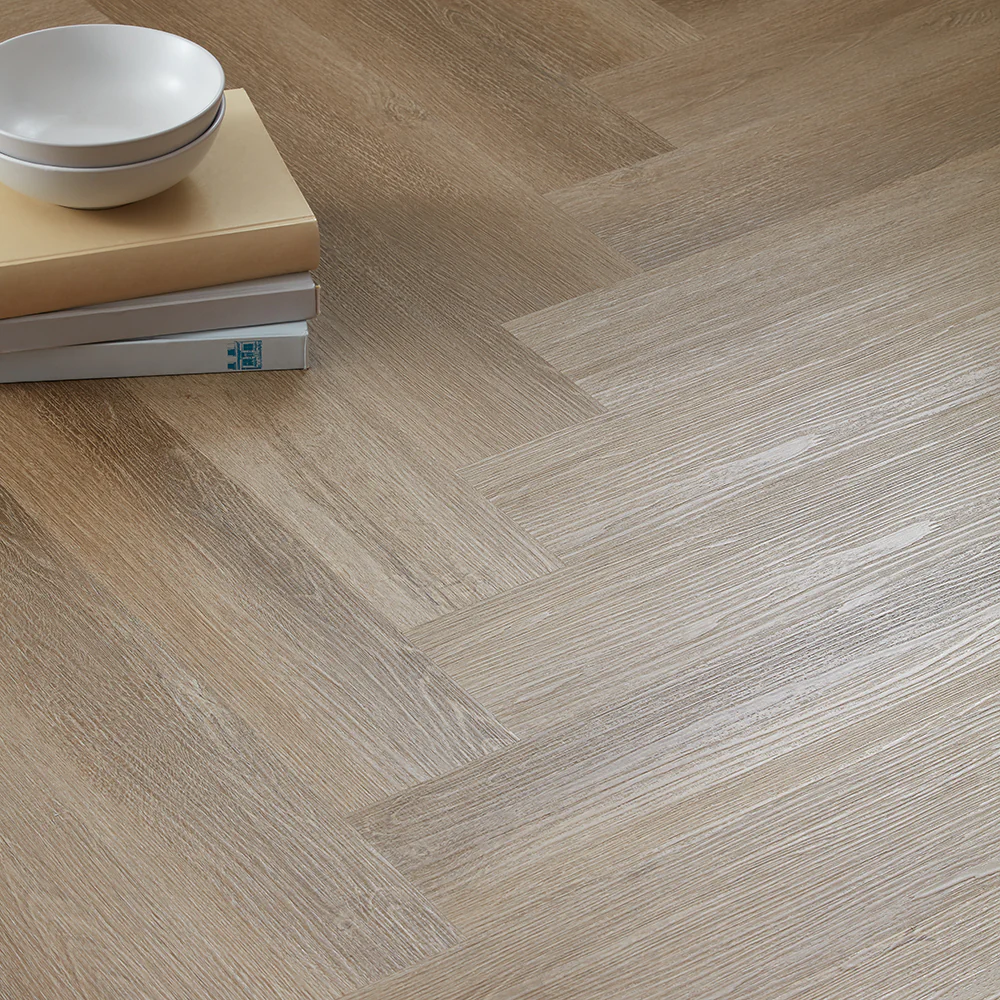 Scafell 5.2mm SPC Herringbone Flooring - Herringbone Ash Brown - Image 2