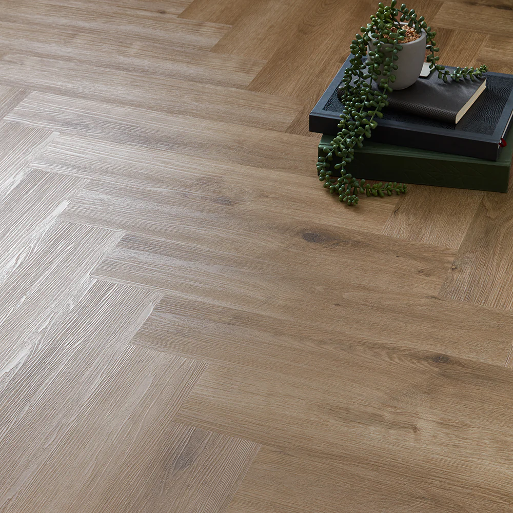 Scafell 5.2mm SPC Herringbone Flooring - Herringbone French Oak - Image 3